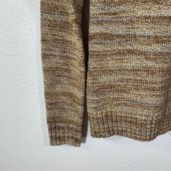 Columbia Women's Size M Brown Cream Tweed Turtle Neck Long Sleeve Sweater - Picture 7 of 10